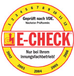 E-CHECK - Nur bei Ihrem Innungsfachbetrieb!